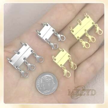MKCYD Strong Magnetic Necklace Clasps for Easy Layering