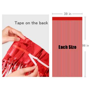 2 Pcs 3.2ft x 8.2ft Shiny Pink Metallic Tinsel Foil Fringe Curtains Photo Booth Pink Backdrop for Birthday Wedding Bridal Shower Baby Shower Bachelorette Party Decorations