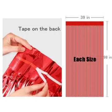 2 Pcs 3.2ft x 8.2ft Shiny Pink Metallic Tinsel Foil Fringe Curtains Photo Booth Pink Backdrop for Birthday Wedding Bridal Shower Baby Shower Bachelorette Party Decorations