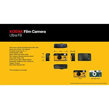 Kodak Ultra F9 Film Camera, 35mm, Black x Yellow