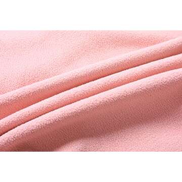 GIMECEN Women's Lightweight Full Zip Soft Polar Fleece Jacket Outdoor Recreation Coat With Zipper Pockets Large