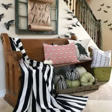 AACORS Halloween Pillow Cover 12X20 Inch Ghost with Bow Polka Dots Decoration Holiday Farmhouse Pillow Case Decor for Home Sofa Couch (Pink) AA235-12