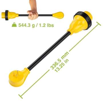 GearIT 30 Amp to 15 Amp 110 Volt RV Adapter Cord with Locking Connector, 30Amp Female to 15Amp Male Dogbone RV Trailer Camper, NEMA 5-15P L5-30R, STW 10 Gauge Heavy Duty Electrical Power - 12in, 1ft