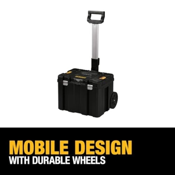 DEWALT TSTAK Deep Tool Box on Wheels for Easy Transport