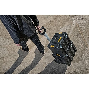 DEWALT TSTAK Deep Tool Box on Wheels for Easy Transport