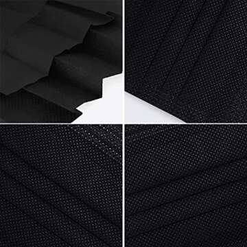Biwisy 50pcs 3-Ply Disposable Face Mask Breathable Black Masks of 50 PCS Black