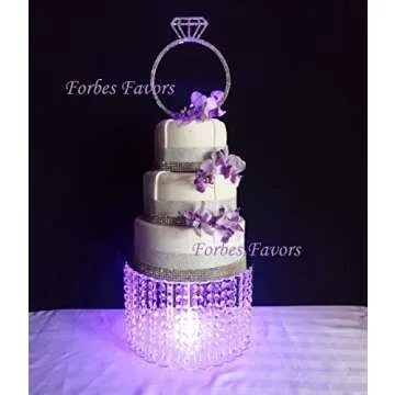 Forbes Favors Chandelier Cake Stand with LED Lights - Elegant & Versatile
