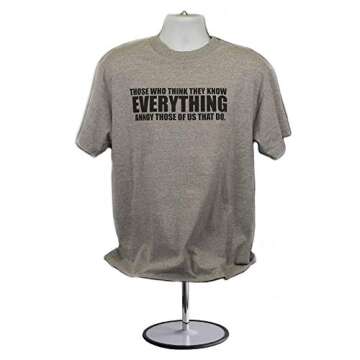 Mannequin Torso Set, Male + Female Dress Form Hollow Back Body Tshirt Display, w/Metal Stand for Counter Top by EZ-Mannequins for Craft Shows, Photos or Design, Easy to Assemble and Store, S-M Sizes