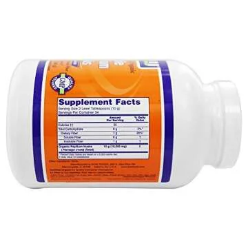 Organic Psyllium Husks for Digestive Health | NOW Foods