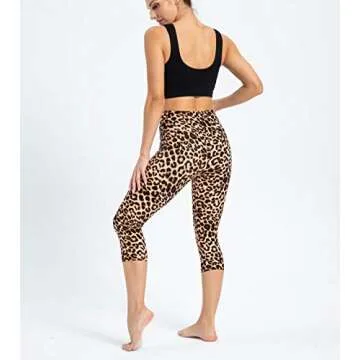 YOLIX 3 Pack High Waisted Capri Leggings for Women - Buttery Soft Workout Running Yoga Pants