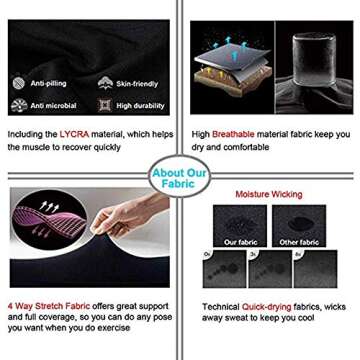 YOLIX 3 Pack High Waisted Capri Leggings for Women - Buttery Soft Workout Running Yoga Pants