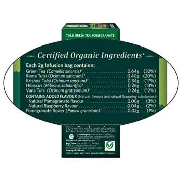 Organic India Pomegranate Green Tea - Refreshing & Organic