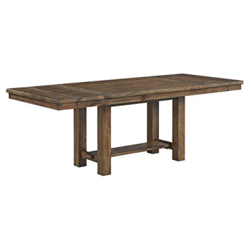 Signature Design by Ashley Moriville Farmhouse 36” x 30” Dining Extension Table, Seats up to 8, ...