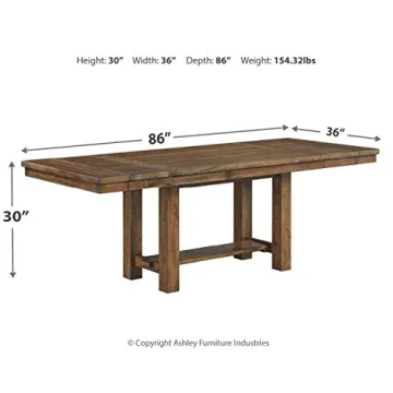 Farmhouse Dining Extension Table for 8 - Rustic Charm
