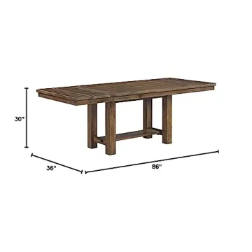Farmhouse Dining Extension Table for 8 - Rustic Charm