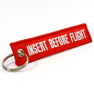 Durable Rotary13B1 Insert Before Flight Keychain for Pilots