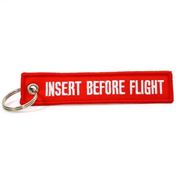Durable Rotary13B1 Insert Before Flight Keychain for Pilots