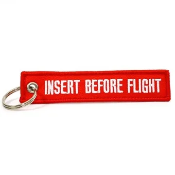 Durable Rotary13B1 Insert Before Flight Keychain for Pilots