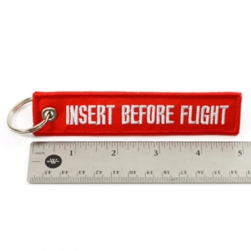 Durable Rotary13B1 Insert Before Flight Keychain for Pilots