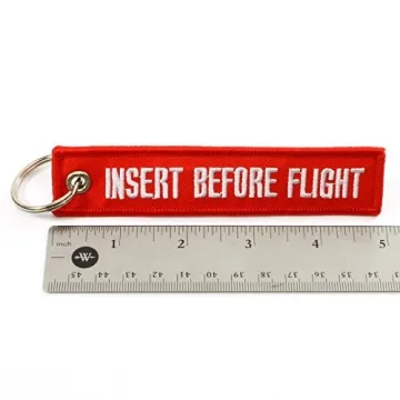 Durable Rotary13B1 Insert Before Flight Keychain for Pilots