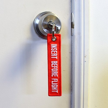 Durable Rotary13B1 Insert Before Flight Keychain for Pilots