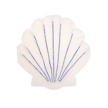 Meri Meri Let's Be Mermaids Party Collection Plates and Napkins Party Pack (Mermaid Large Plate/Shell Small Napkin)