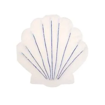 Meri Meri Let's Be Mermaids Party Collection Plates and Napkins Party Pack (Mermaid Large Plate/Shell Small Napkin)