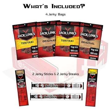 Jack Link's Beef Jerky SnackBOX Care Package Variety Pack | Gift Basket | Snack BOX (8 Items) Final ...