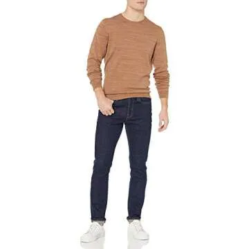 Goodthreads Men's Soft Cotton Crewneck Summer Sweater, Tan, Medium