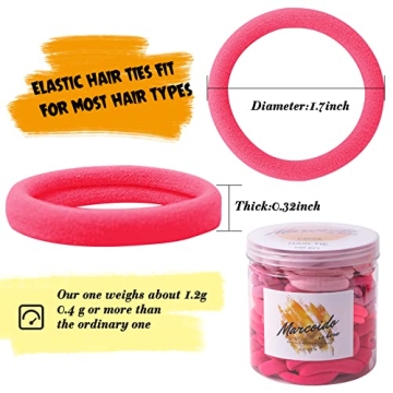 Marcoido 100Pcs Seamless Cotton Hair Ties for All Ages