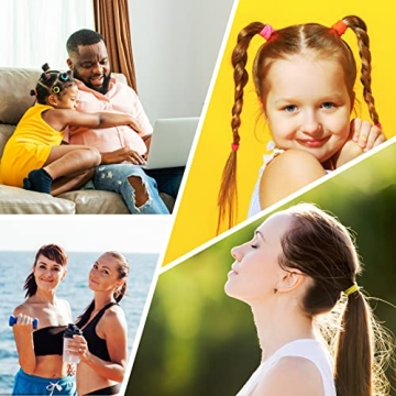 Marcoido 100Pcs Seamless Cotton Hair Ties for All Ages