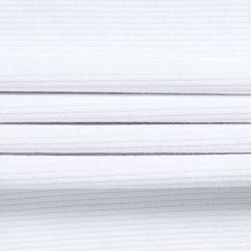 Roselux Womens Long Sleeve Scoop Neck Ribbed Knit Fitted Casual Tops Tee Slim Basic Shirts(3924,White-XL)