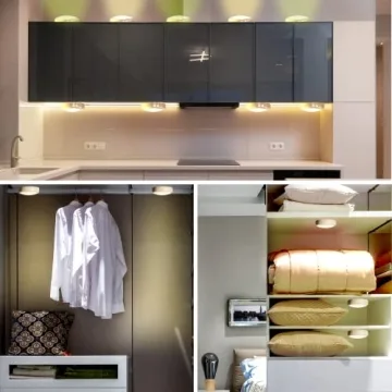 Versatile SEMSMOKS Puck Lights with Remote Control 6 Pack