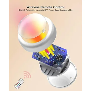 Versatile SEMSMOKS Puck Lights with Remote Control 6 Pack