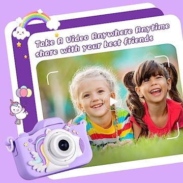 KIZJORYA 48MP Kids Camera - Perfect Gift for Ages 3-12