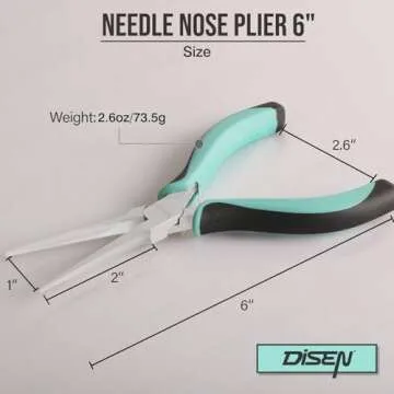 DISEN 6" Needle Nose Pliers for Jewelry Making and Crafts