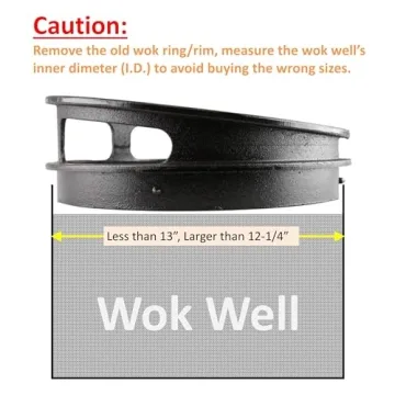 Premium 13” Cast Iron Wok Rim For All Cooking Needs