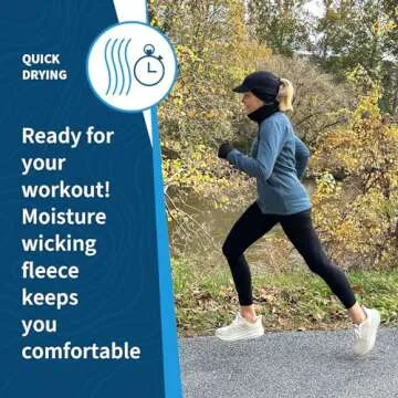 Fleece Ponytail Hat and Neck Warmer Set for Women