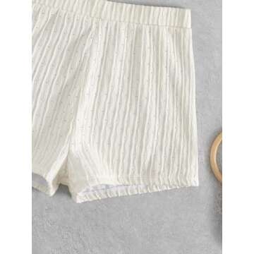 SOLY HUX Women's 2 Piece Swimsuits Halter Triangle Top with Shorts Bikini Set Bathing Suits Beige S