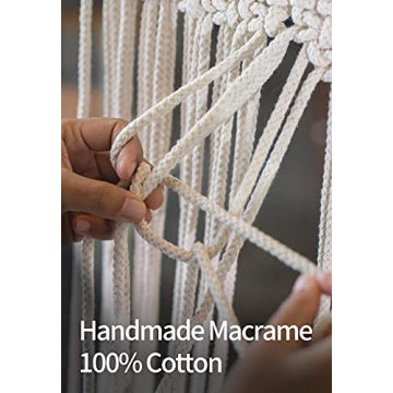 Bohemian Floating Wood Macrame Shelves for Home Decor