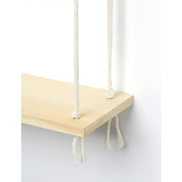 Bohemian Floating Wood Macrame Shelves for Home Decor