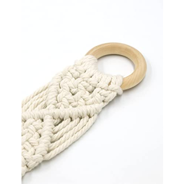 Bohemian Floating Wood Macrame Shelves for Home Decor