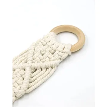 Bohemian Floating Wood Macrame Shelves for Home Decor