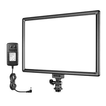 NEEWER 192 LED Video Light Panel, 20W Ultra Thin Bi Color Dimmable DSLR Camera Soft Light with 8000mAh Built in Lithium Battery, 3200-5600K CRI97+ for Photography Video Recording Live Streaming