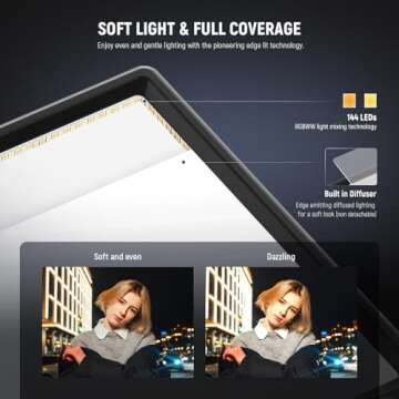 NEEWER 192 LED Video Light Panel, 20W Ultra Thin Bi Color Dimmable DSLR Camera Soft Light with 8000mAh Built in Lithium Battery, 3200-5600K CRI97+ for Photography Video Recording Live Streaming