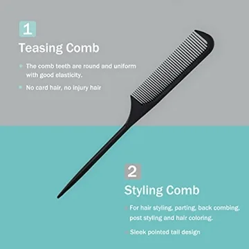 Carbon Fiber Hair Combs Set for Essential Grooming