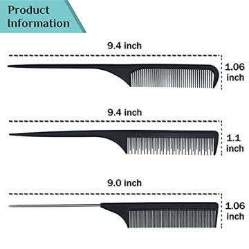 Carbon Fiber Hair Combs Set for Essential Grooming
