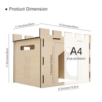 HIIMALEX Sturdy Bunny House for Rabbits and Small Pets