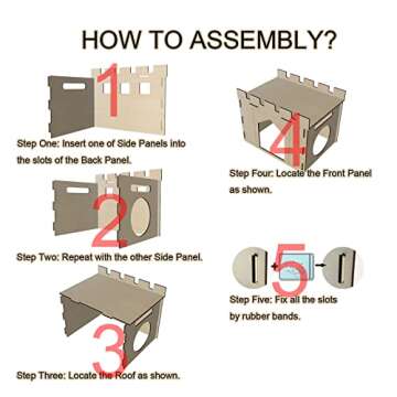 HIIMALEX Sturdy Bunny House for Rabbits and Small Pets