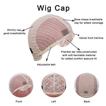 Fugady Pink Wig With Bangs Straight Wig For Women Synthetic Light Pink Wig Colorful Cosplay Wigs For Party And Daily Use Heat Resistant Fiber Full Machine Made（24" Light Pink